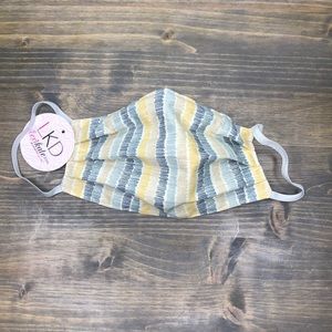 Blue and yellow face mask